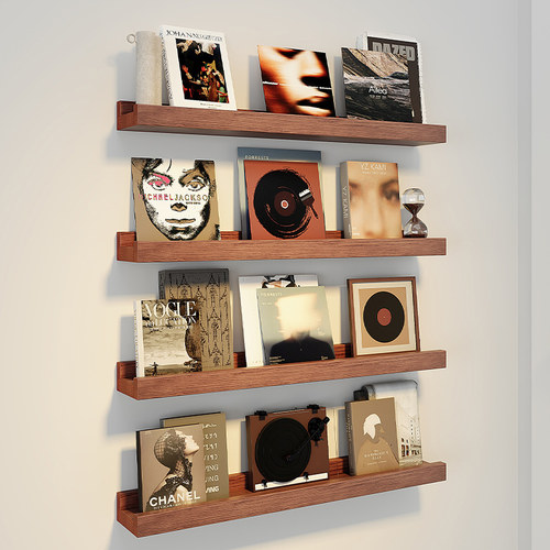 墙上置物架免打孔一字板荣誉装饰