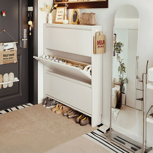 架 玄关翻斗17cm楼道鞋 超薄鞋 柜家用门口实木入户极薄小窄2025新款