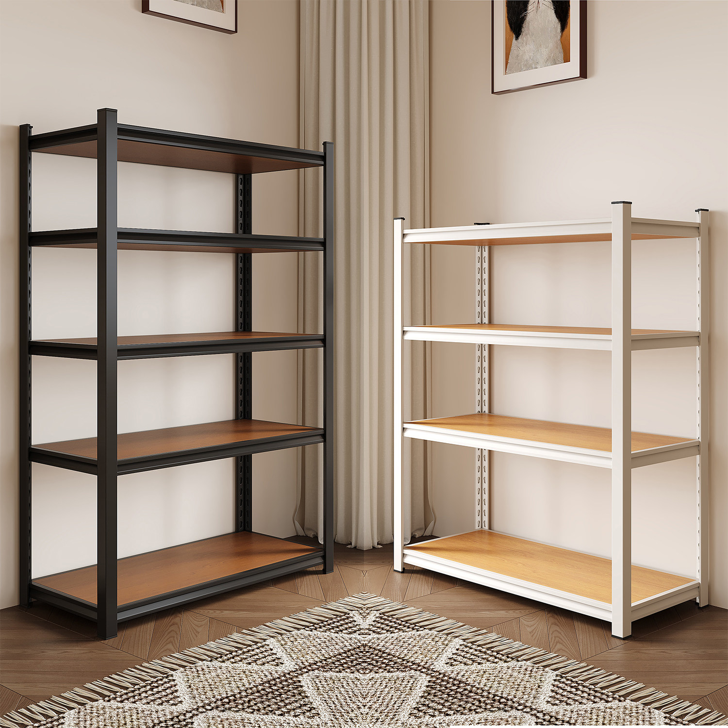 钢骨货架家用多层置物架超时仓库重型储物架收纳展示架杂物间柜子,住宅家具,搁板/置物架/家用陈列架,淘宝优惠券,粉丝福利购,淘宝优惠卷