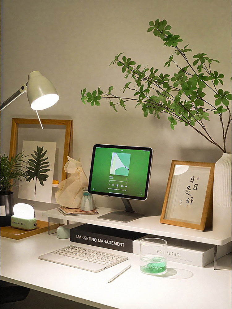 电脑增高架台式显示器家用屏幕亚克力支架ins风电竞桌面置物垫高