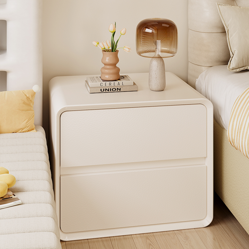 【爆款】奶油风实木新款床头柜