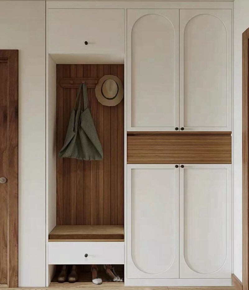 门厅柜鞋柜收纳柜北欧简约定制门厅柜鞋柜玄关储物柜入户衣帽柜