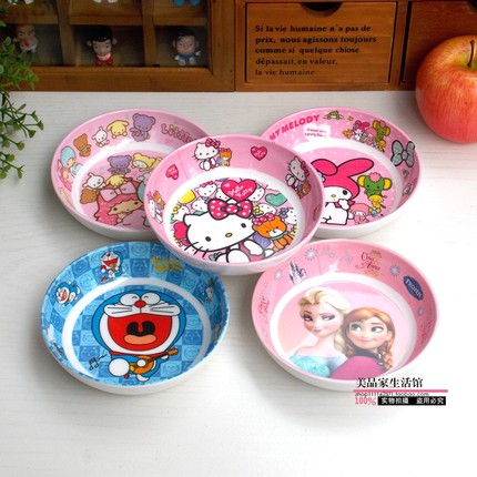 创意卡通hello kitty叮当猫可爱密胺小碟子零食盘点心盘水果盘子