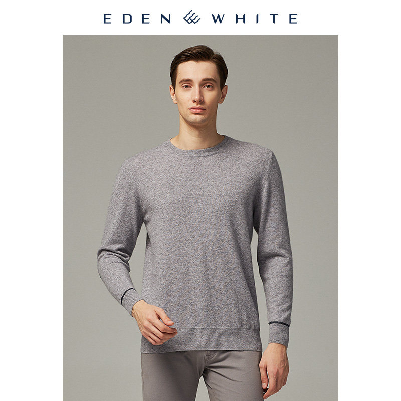 圣雪绒2019秋冬新品羊绒衫男士圆领撞色运动风休闲针织衫,男装,针织衫/毛衣,淘宝优惠券,粉丝福利购,淘宝优惠卷