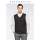 修身 圣雪绒秋冬新品 100%山羊绒男V领纯色基本款 针织背心多色百搭