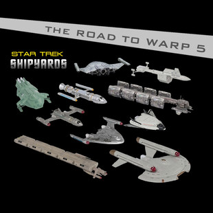 星际迷航百科通向曲速5之路各阶段飞船模型 半合金成品包邮热卖中