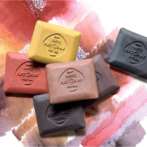 Viarco ArtGraf葡萄牙进口彩色水溶方形石墨块大块配色水彩颜料