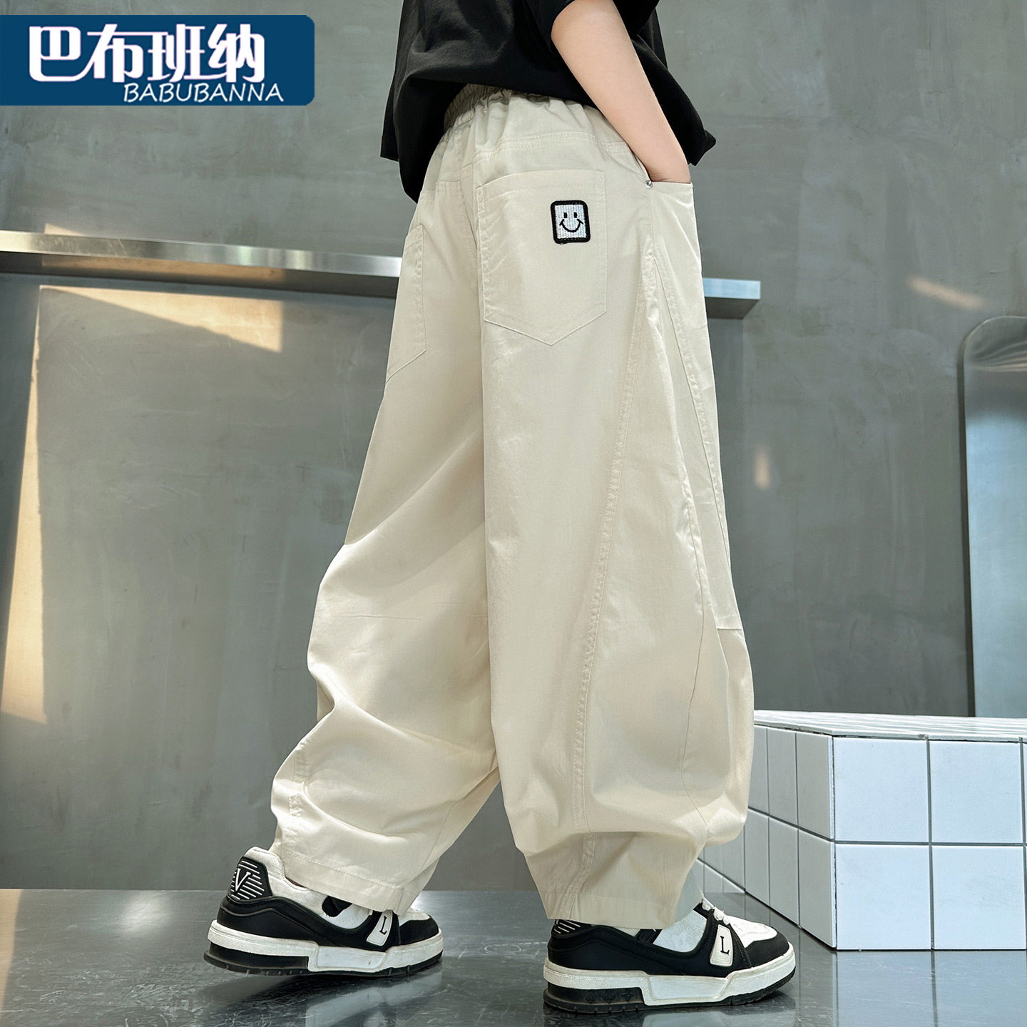 儿童休闲裤春装2026新款男童裤子春秋款帅气大童弯刀裤夏季薄款潮,童装/婴儿装/亲子装,裤子,淘宝优惠券,粉丝福利购,淘宝优惠卷