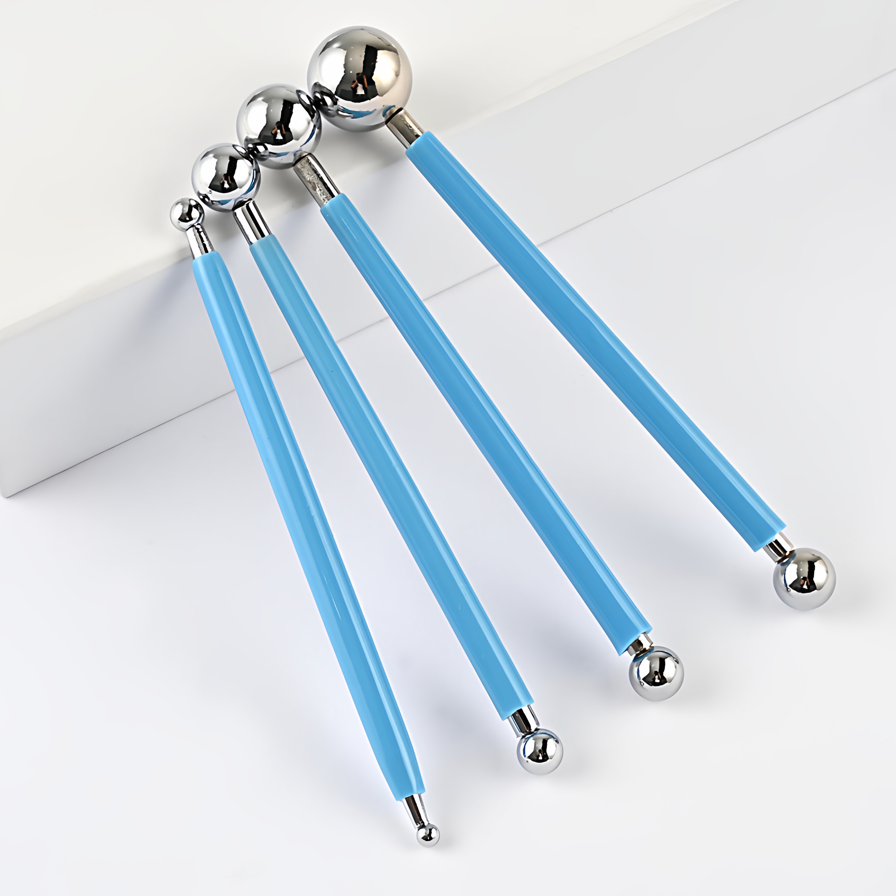 超轻粘土软陶泥美术压痕丸棒四件套石塑细节针手办工具制作套装