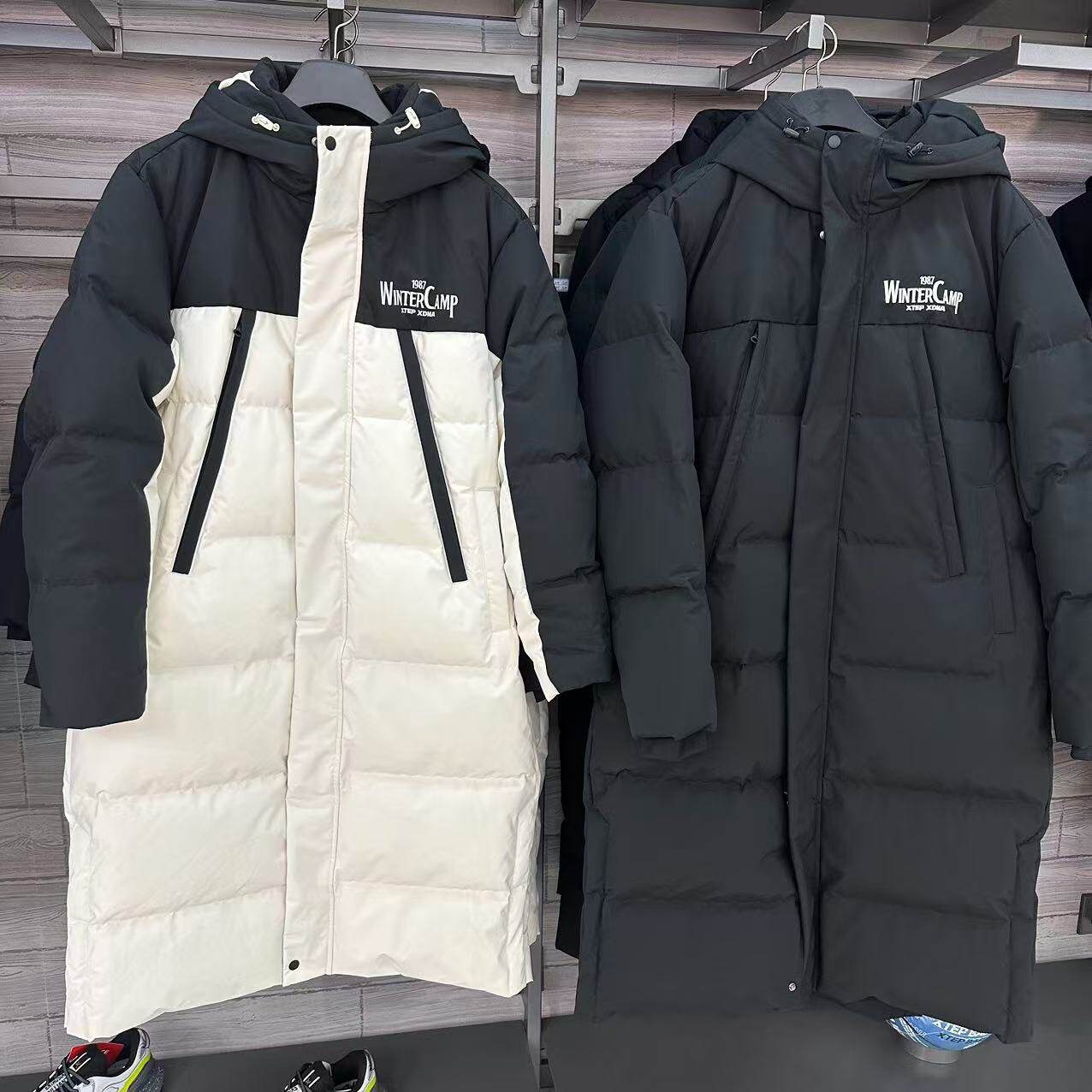 特步2024年冬季新款羽绒服潮流加厚保暖中长款外套976429640454