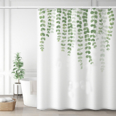 化妆室浴帘防水布套装 浴室免打孔窗帘防霉帘子挂帘洗澡挡水隔断窗