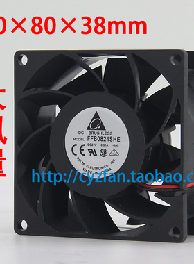 全新 FFB0824SHE 8038 24V 8CM电梯CV330A变频器散热风扇
