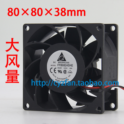 全新 FFB0824SHE 8038 24V 8CM电梯CV330A变频器散热风扇