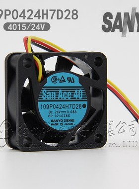 109P0424H7D28/D08/D20/D30/D27/D06/D25三洋24V风扇4015数控机床