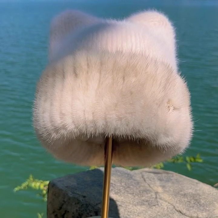 2025冬季新款真毛水貂帽子 兔毛羊毛混纺毛纱 不挑年龄保暖帽子,服饰配件/皮带/帽子/围巾,帽子,淘宝优惠券,粉丝福利购,淘宝优惠卷