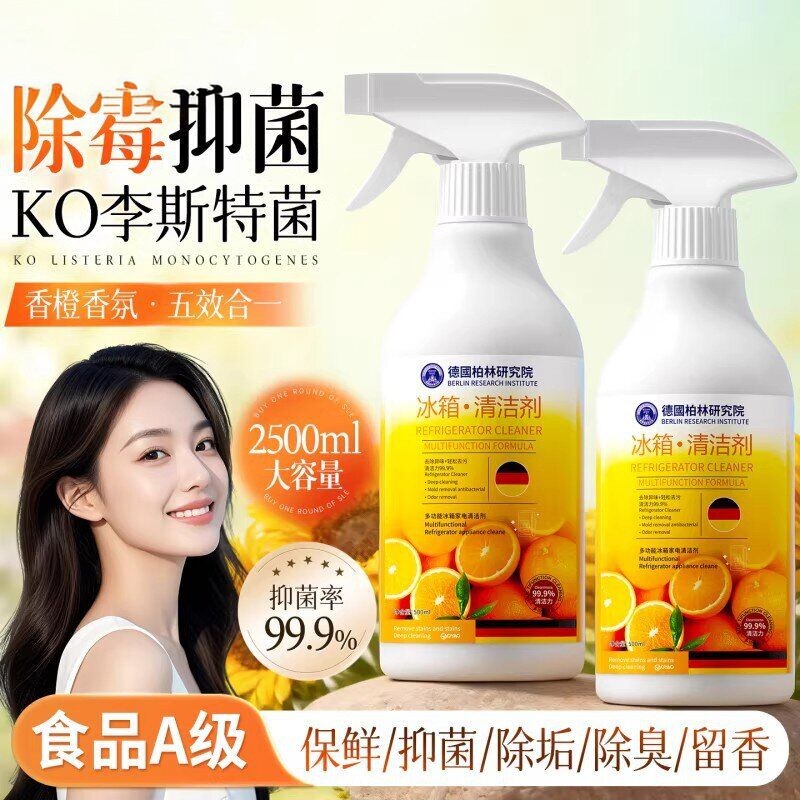 专用净化除臭家用去杀菌异味去清洗剂清洁剂冰箱胶条霉菌胶圈斑