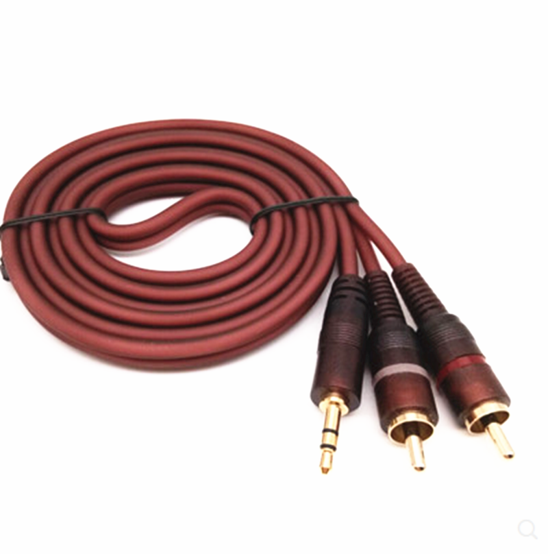 防冻音频线一分二3.5mm转双莲花头rca手机电脑接功放音箱低音炮