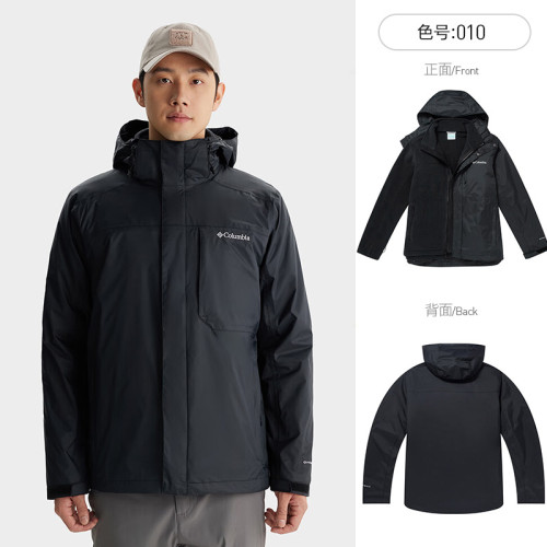 Columbia男秋冬保暖套抓绒三合一