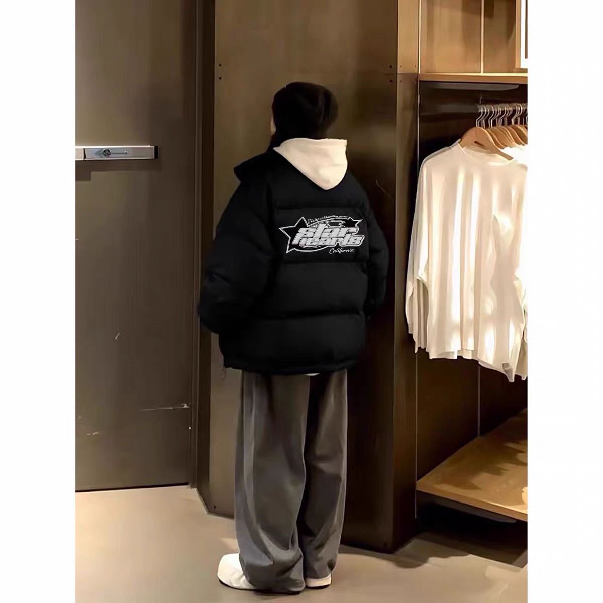 时尚街头羽绒棉服女冬季2026新款复古保暖立领小个子初中生面包服