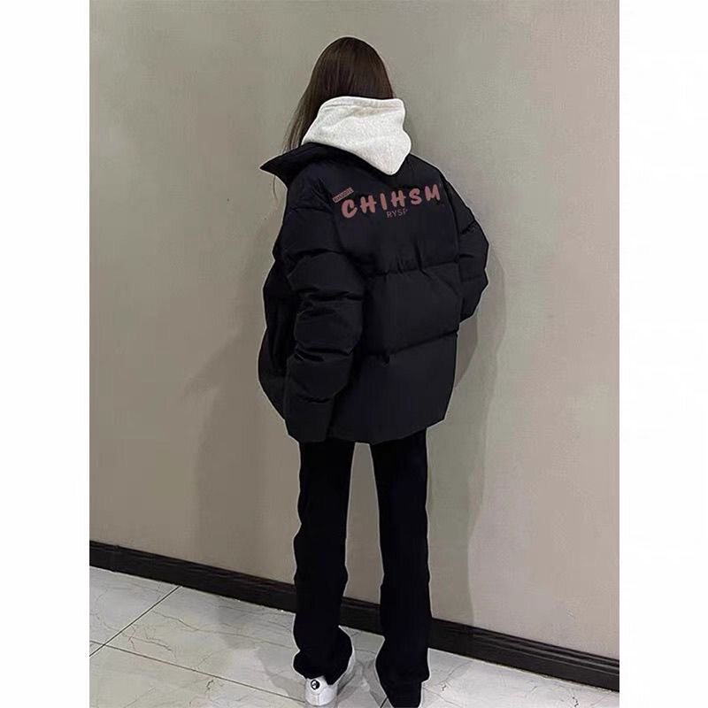 立领无帽轻薄羽绒棉服女款冬季2026新款轻薄保暖潮牌外套面包服潮