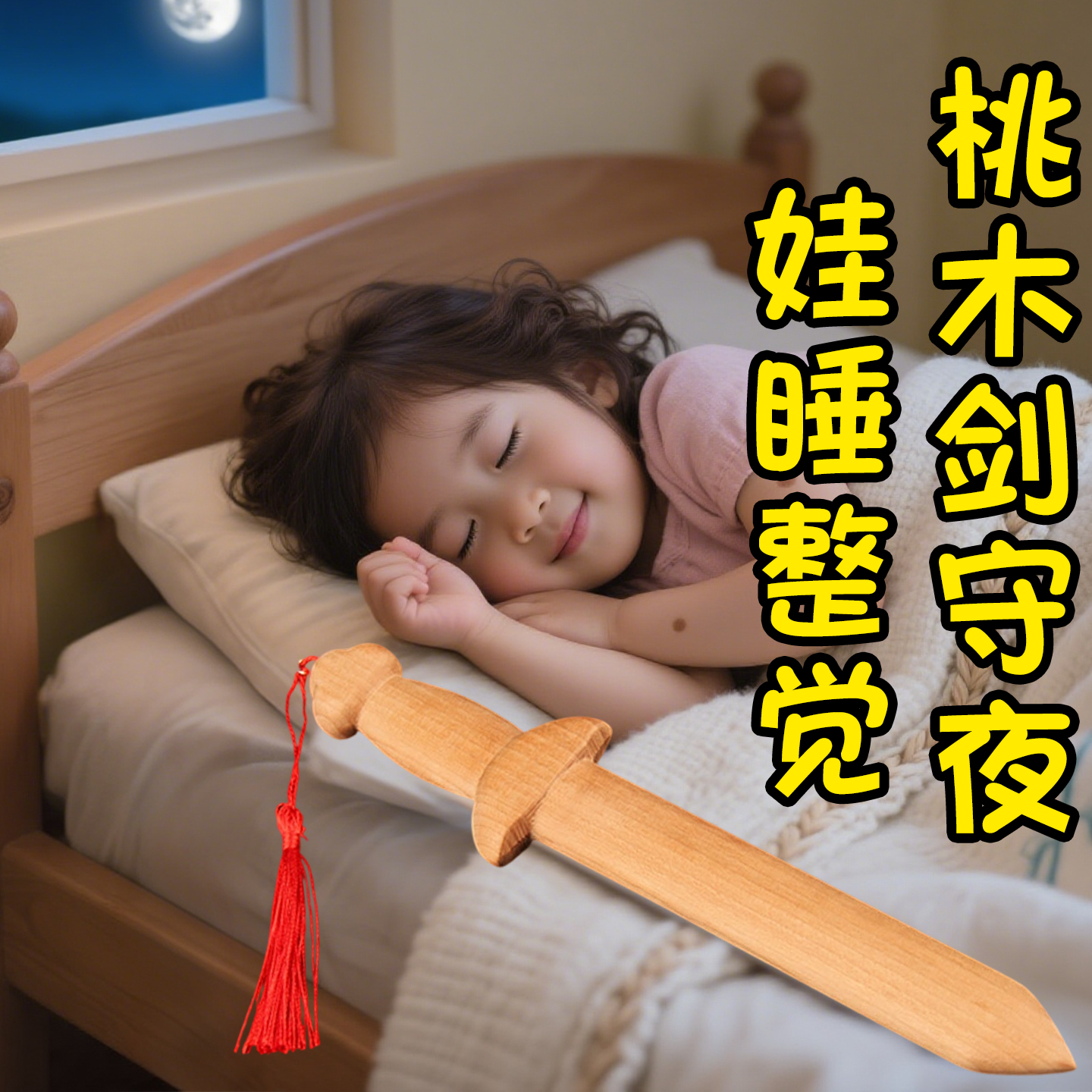 【手工编织桃木剑挂件婴儿短剑】