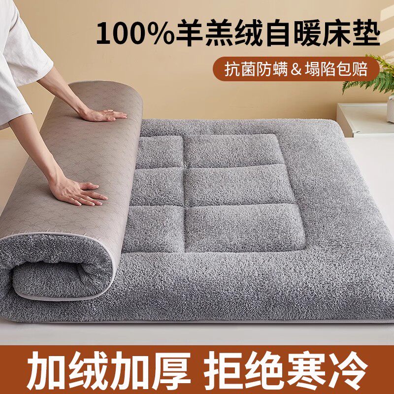 家用羊羔绒床垫床褥子榻榻米垫子垫褥垫被学生宿舍加厚保暖软垫