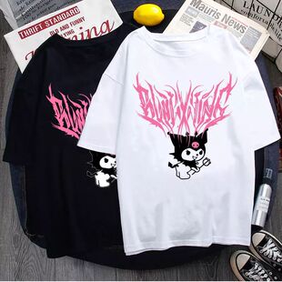Camiseta gótica Harajuku con estampado encantador para muje