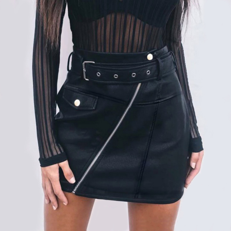 Plus Size 3XL PU Leather A Line Skirt Women Belt Zipper Hig|msdalam kategori Butik wanita / wanita, skirt - dari Buy2taobao.com untuk memberikan perkhidmatan ejen Taobao profesional membeli