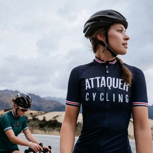 Attaquer Traditional cycling jersey women Flag style bicycl