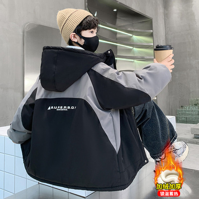 男童秋冬款加绒夹棉外套
