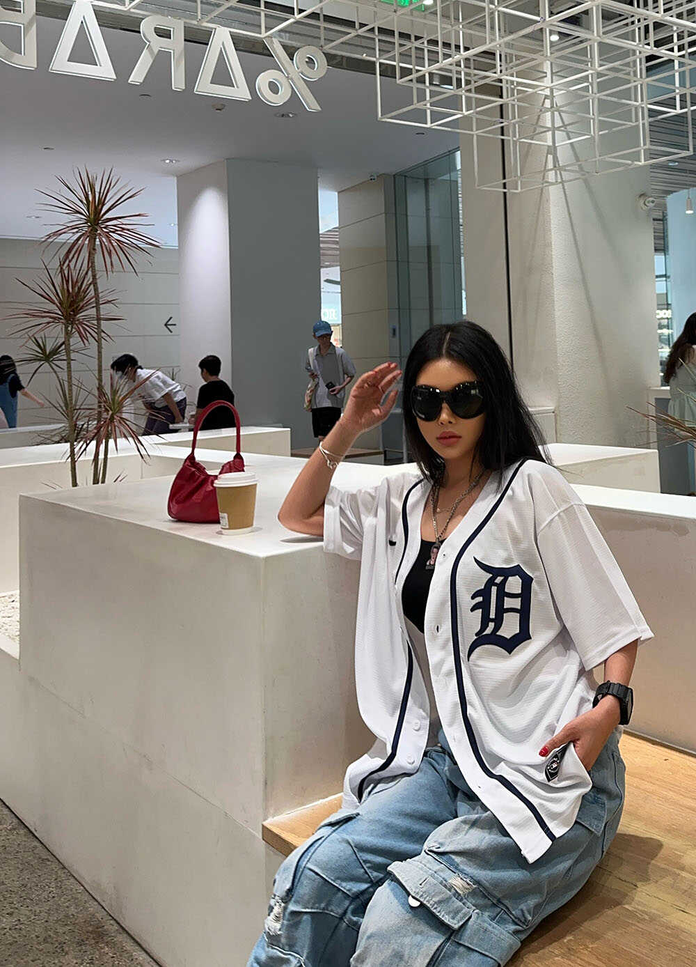 欧美嘻哈棒球服HIPHOP街舞情侣休闲短袖运动T恤宽松开衫T恤男女