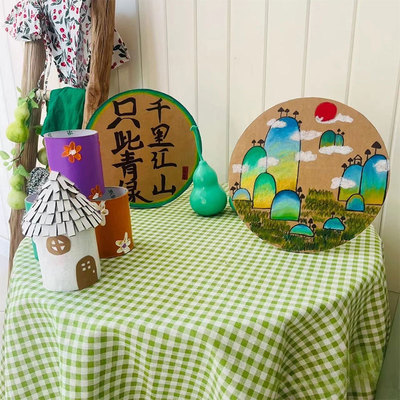 田园风餐桌布棉麻布料