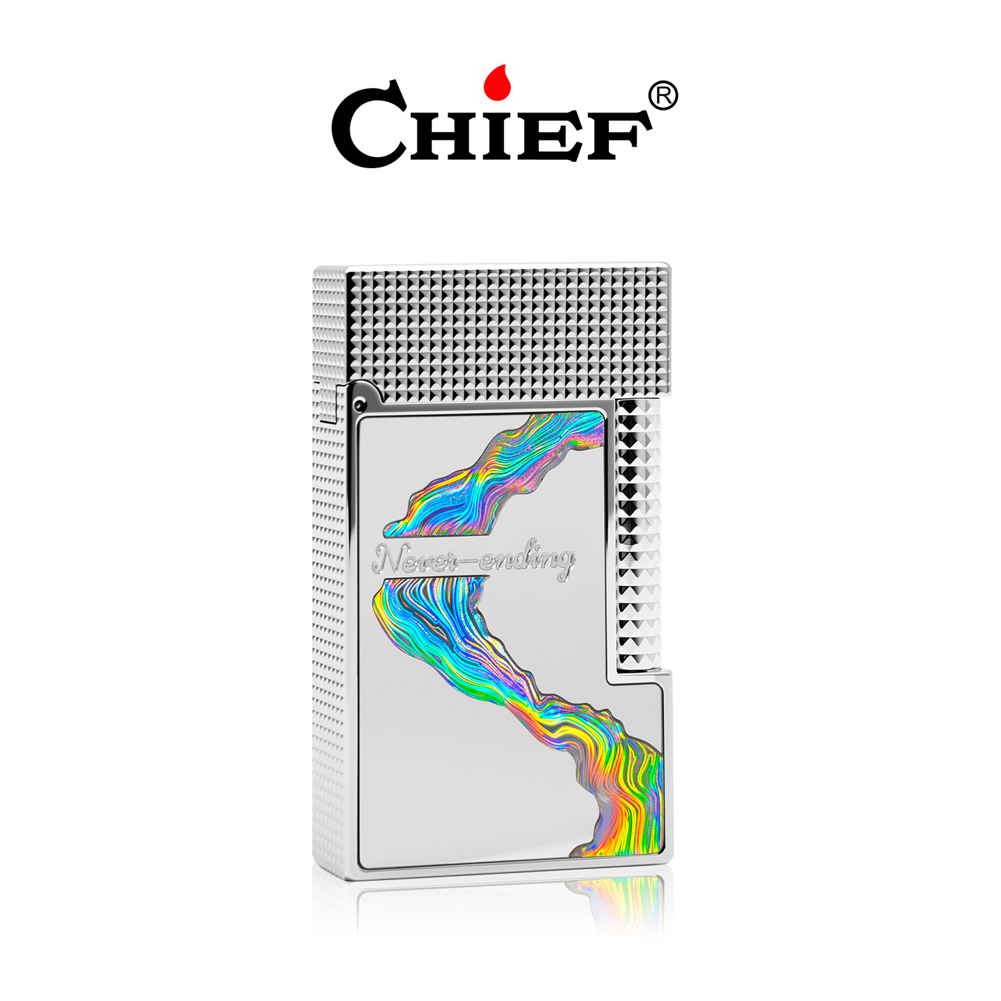 永无止境-Chief首领黄铜朗声充气打火机高颜值送男友生日礼物高档