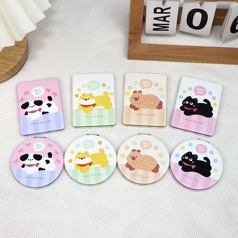 迷你小镜子随身便携化妆镜学生宿舍高颜值可爱双面折叠高清手持镜