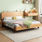 全实木儿童床男孩女孩1.5米公主床卧室现代简约经济型1.2米单人床