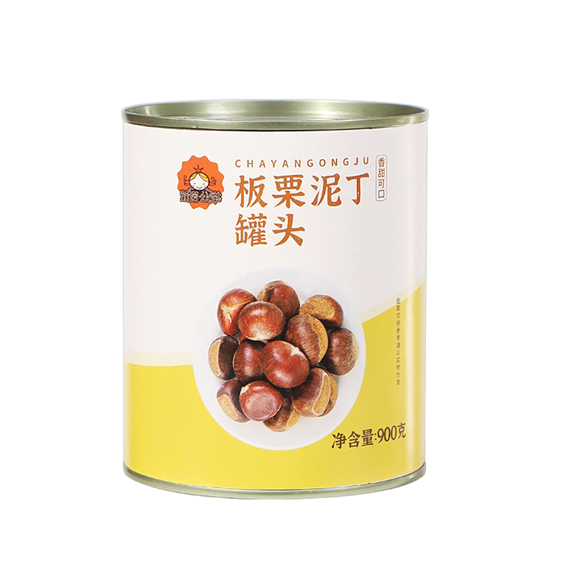茄诺公举板栗罐头900g即食奶茶店
