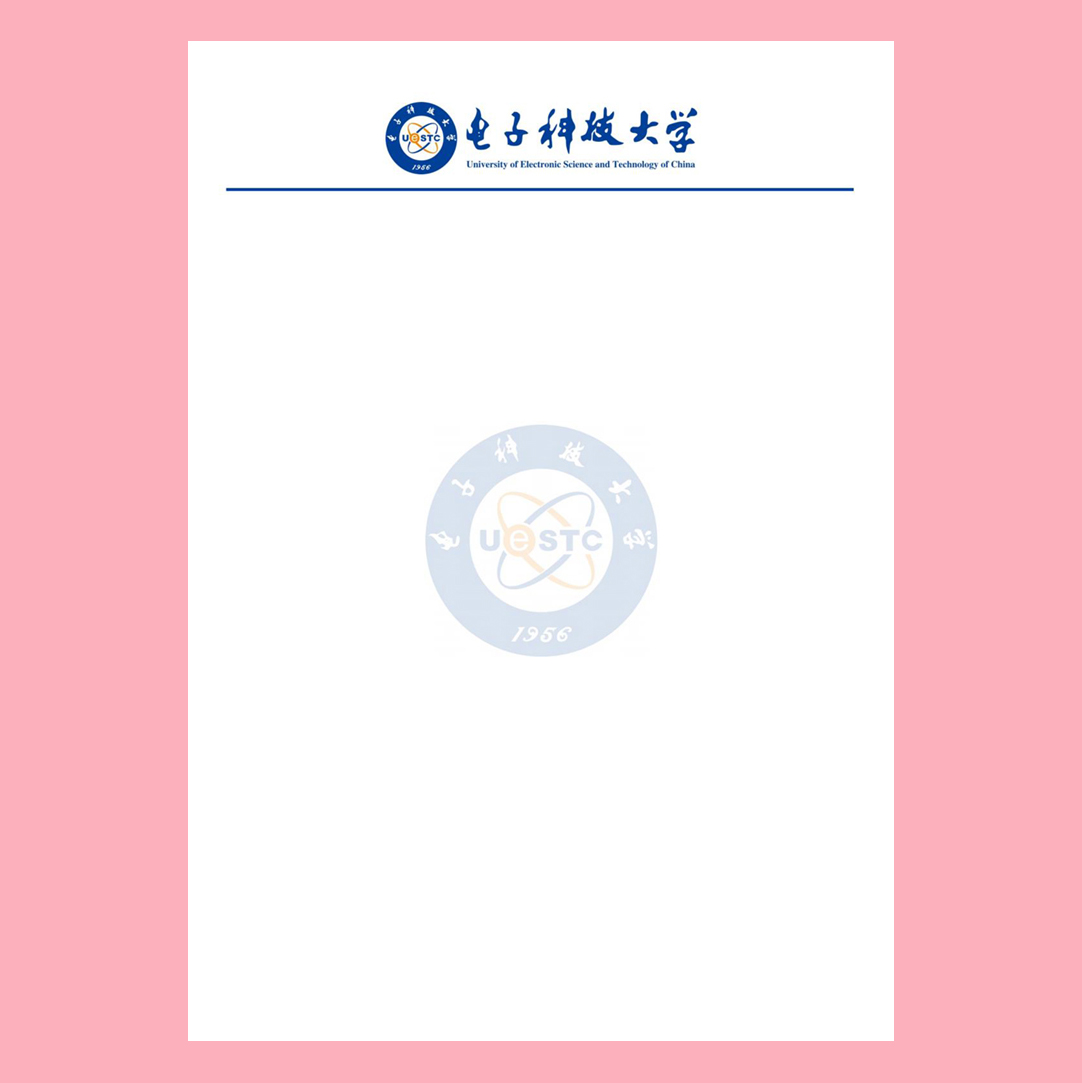 电子科技大学信纸稿纸抬头纸留学考研申请书报告书作文本学生专用