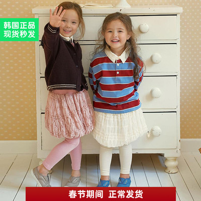 锦小和 amber韩国童装女童裤裙2025秋季新款儿童打底花苞裙假两件
