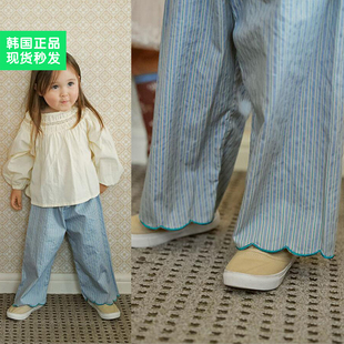 锦小和 amber韩国童装女童裤子早秋2025新款儿童纯棉幼儿园扇贝裤