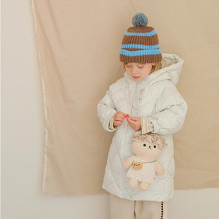 儿童中长款 女童外套秋冬2024新款 保暖羽绒服 amber韩国童装 锦小和