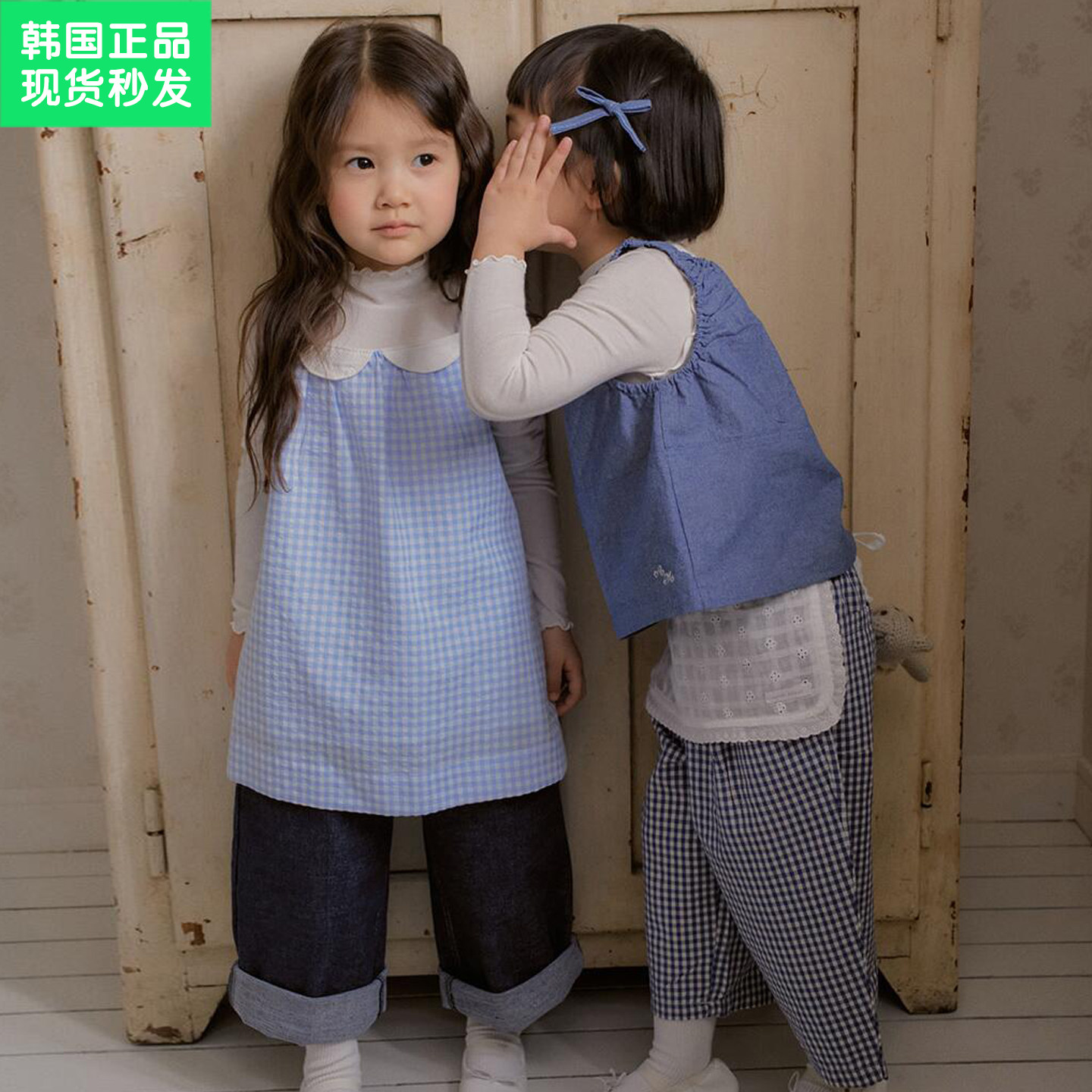 锦小和和 amber韩国童装儿童马甲外穿2026春女童时尚短款无袖背心