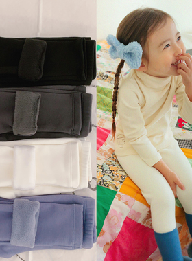 锦小和和 amber韩国童装女童秋裤2025新款奶油儿童加绒弹力打底裤