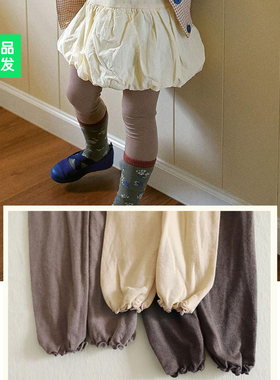 锦小和和 amber韩国童装女童打底裤软糯新款儿童25秋天丝棉内搭裤