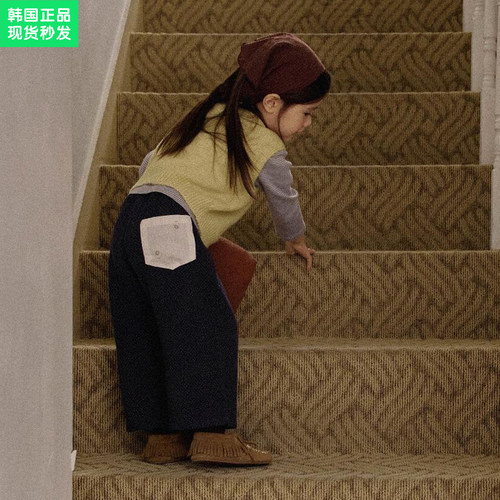 女童春秋波点宽松休闲裤