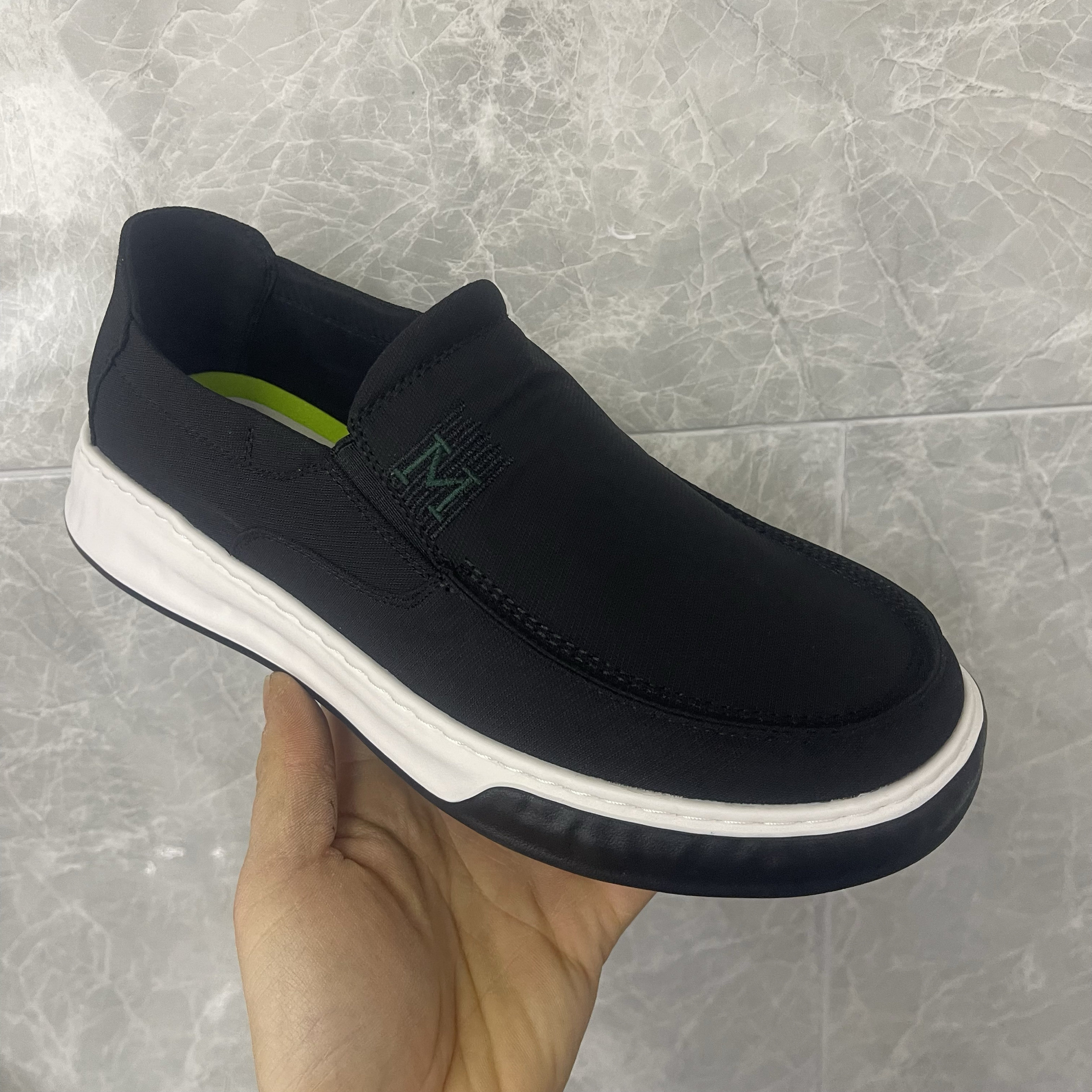 外贸夏季透气冰丝布鞋男轻便乐福一脚蹬潮流百搭套脚休闲布鞋