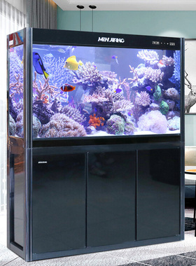 闽江生态鱼缸上过滤水族箱玻璃中大型底过滤金鱼缸长方形1/1.2米