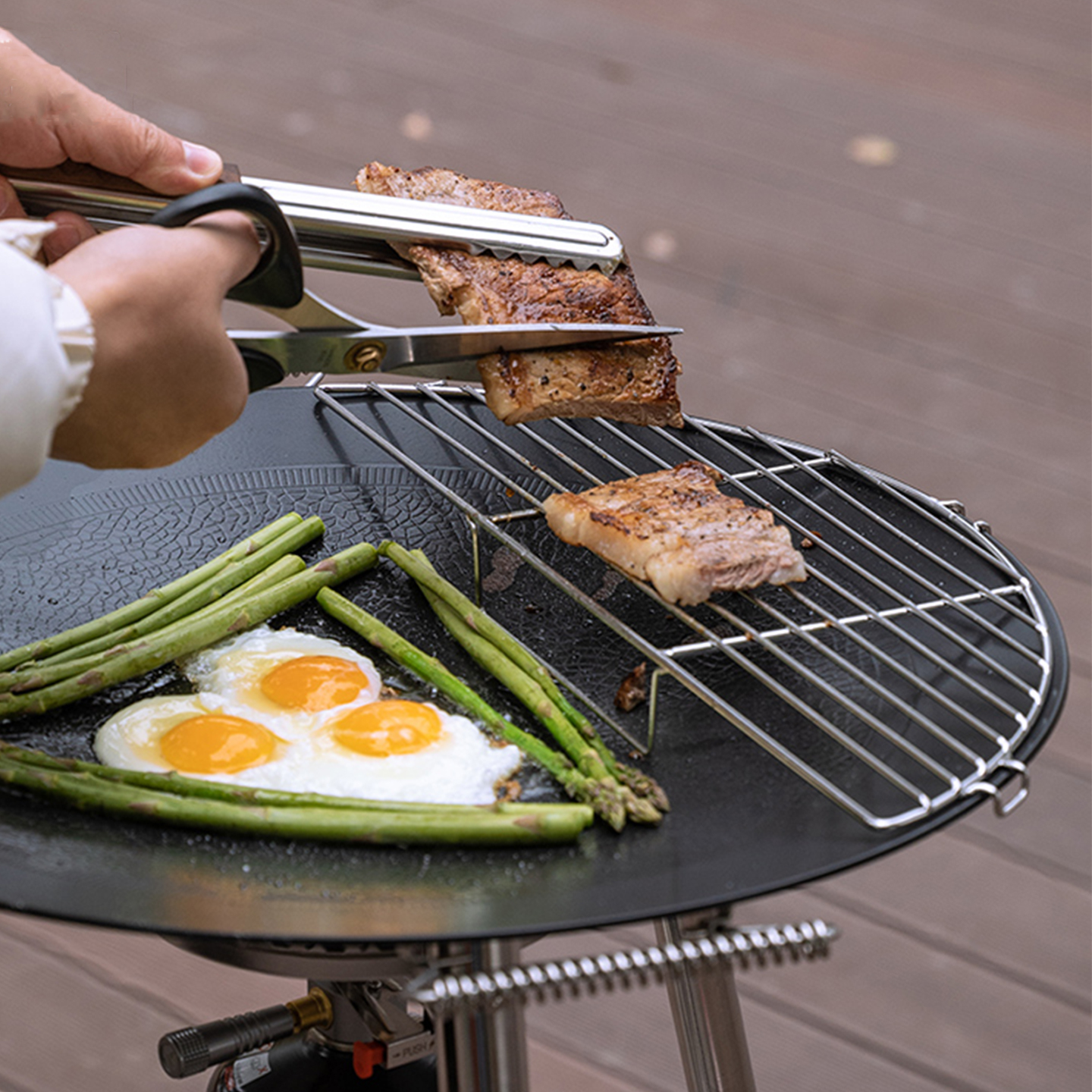 柯曼煎盘伴网304不锈钢烤盘通用