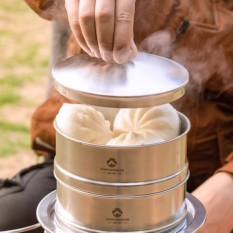 柯曼304不锈钢蒸屉三件套