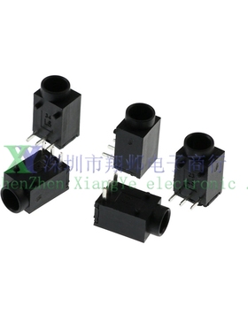 10个 DC电源插座 DC003A 3.5*1.3/1.1MM DC-003A 卧式插脚3P 凸头