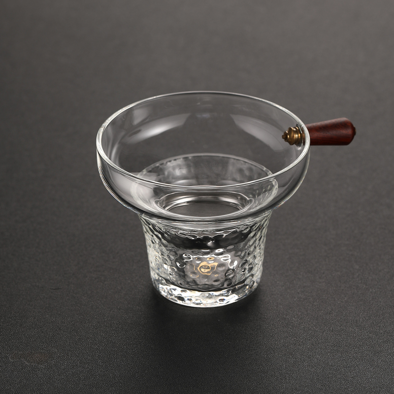 新羽手工玻璃过滤网茶漏茶滤 创意茶叶过滤器漏斗茶具配件滤茶i.